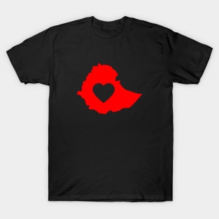 A piece of my heart is in Ethiopia (Red) T-Shirt